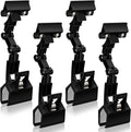 Pack of 4 Flexible Documents Holder Foldable Adjustable Copy Paper Holder Clip for Computer Monitor Handy Artist Supplies Rack Canvas Clamp Double Head Typing Painting Easel Accessory(Black)