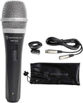 Rockville RMP-XLR Dynamic Super Cardioid Microphone, 10ft XLR Cable, Rugged Plastic Body, Clear Sound, M-06 Cartridge, for Vocals and Instruments
