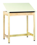 Diversified Woodcrafts MDC-2436C Maple Plywood Mobile Demonstration Cabinet with Swivel Casters, 36" Width x 32-1/2" Height x 24" Depth