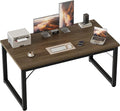 Mericonia 48 Inch Computer Desk, 1" Thick Heavy Duty Industrial Office Desk, Modern Simple Study Writing Table for Home Office Bedroom Workstation, Walnut