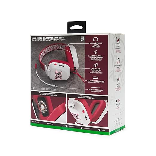 PowerA Wired Stereo Headset for Xbox Series X|S - Fortnite: Drift, Bonus Virtual Item Included, Signal Override Wrap, Headset, Stereo, Officially Licensed, Also Works with Xbox One and Windows 10/11