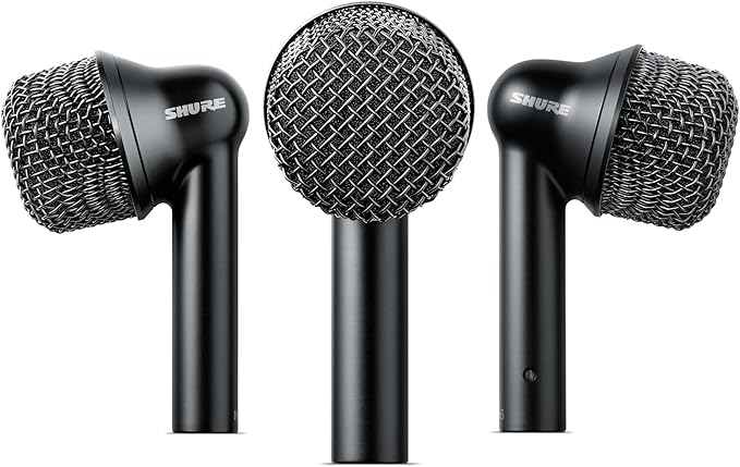 Shure Nexadyne 6 Tom/Snare Drum Microphone with Revonic Technology - Supercardioid Dynamic Mic for Pro Performance, Enhanced Isolation & Noise Reduction, Dual-Engine Transducers, Three Pack (NXN6-3PK)
