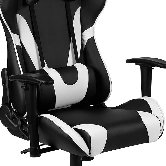 Flash Furniture Optis Black Gaming Desk and Black Reclining Gaming Chair Set with Cup Holder, Headphone Hook, and Monitor/Smartphone Stand