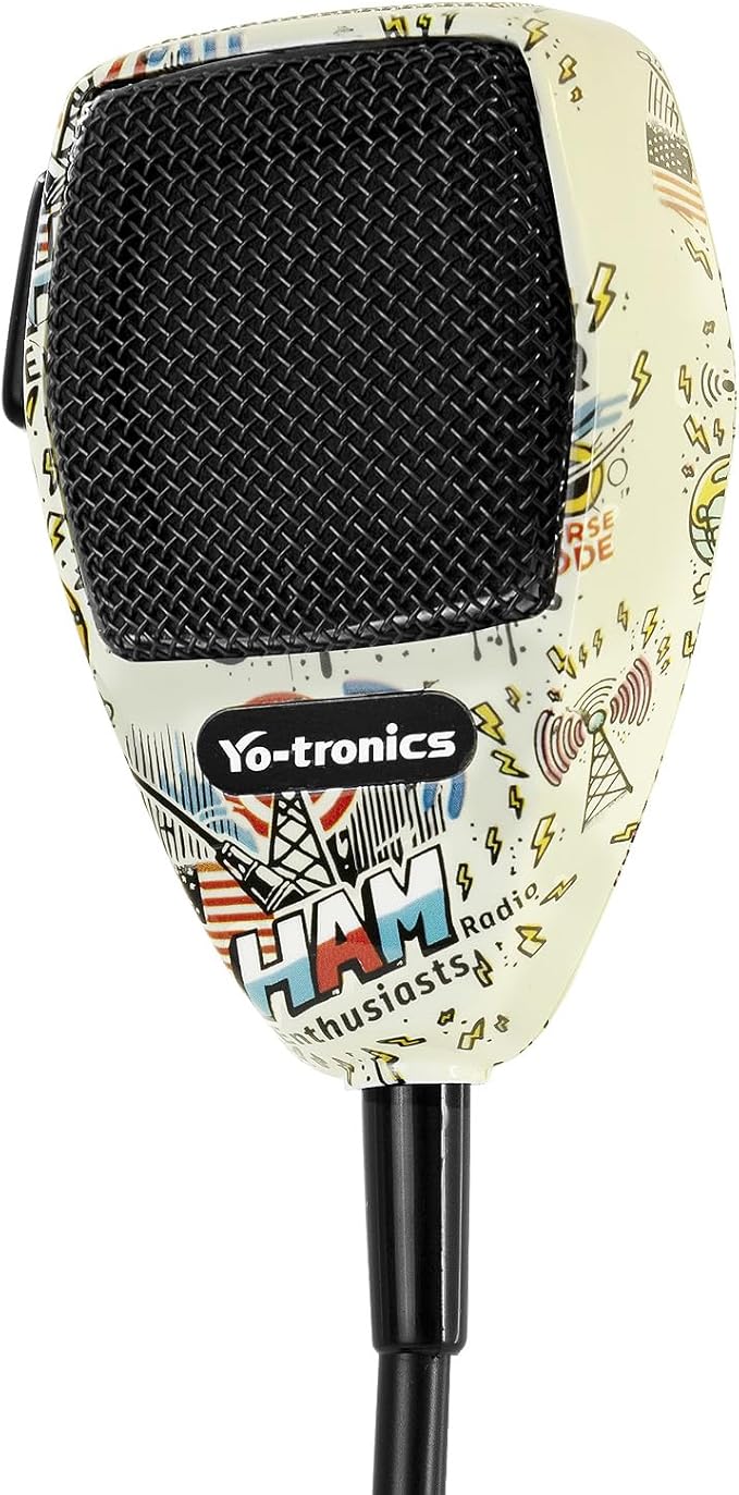 CB Microphone-4 Pin Noise Canceling CB Microphone, Amateur Radio and SSB Communications, USA HAM Edition (YTM-CB66 HAM)