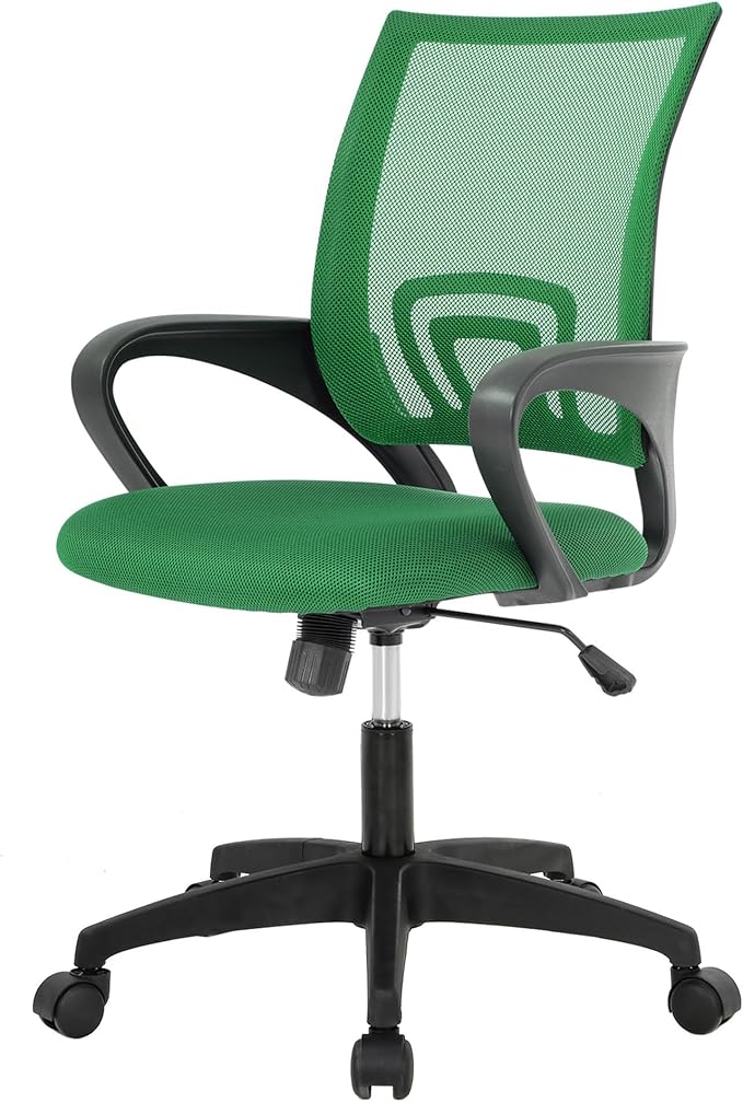 PayLessHere Home Office Chair Desk Computer Chair Adjustable Ergonomic Lumbar Support Armrest Executive with High Density Mesh 360 Degree Swivel Chair for Men Women Adults, Green