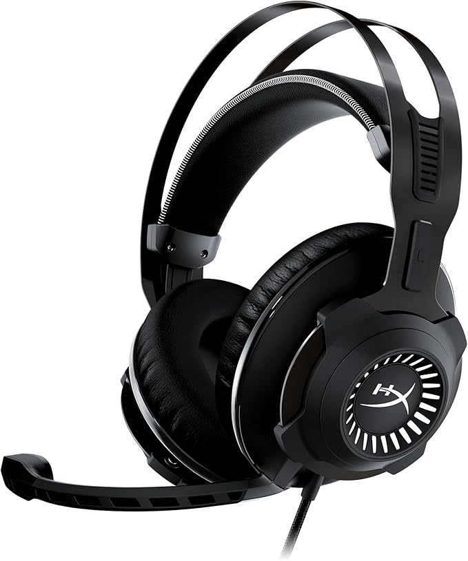 HyperX Cloud Revolver - Gaming Headset with HyperX 7.1 Surround Sound, Signature Memory Foam, Premium Leatherette, Steel Frame, Detachable Noise-Cancellation Microphone