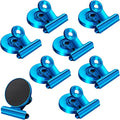 8 Pack Refrigerator Magnets Fridge Magnets Magnetic Clips Perfect for Refrigerator Whiteboard Magnets Photo Displays Home School Use Heavy Duty Magnetic Clips (Blue)