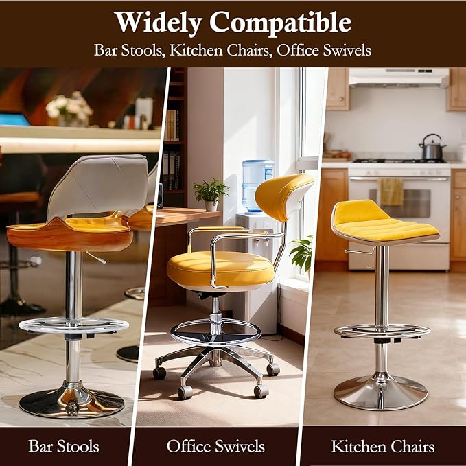 Generic Rotating Footrest Ring for Office Chairs, Spare Parts Made of Stainless Steel, Circle for Office Desk Chair, 40cm