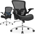 Big and Tall Office Chair 400lbs, Ergonomic Desk Chair with Wide 3D Modeling Foam Seat Cushion Heavy Duty Computer Chair with Adjustable Lumbar Support & Arms, Mesh Executive Chair for Home Office