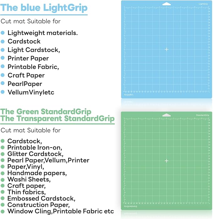 Cutting Mat for Cricut,12x12 inch 4 Pack Variety Cutting Mats StandardGrip,Replacement Accessories for Cricut Maker 3/Maker/Explore 3/Air 2/Air/One