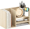 Furinno Hermite Wood Desktop Book and Home Office Supplies Storage Organizer, Bauhaus Oak
