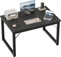 Mericonia 40 Inch Computer Desk, 1" Thick Modern Simple Study Writing Table, Heavy Duty Industrial Office Desk for Home Bedroom Workstation, Black