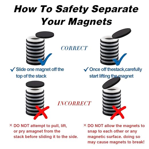 LOVIMAG Super Strong Neodymium Disc Magnets, Powerful Permanent Rare Earth Magnets with Double-Sided Adhesive for Fridge, DIY, Building, Scientific, Craft, and Office-1.26 x 1/8 inch-Black Pack of 100