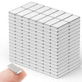 FINDMAG 200Pcs Neodymium Bar Magnets, Rare Earth Magnetic Bar, Magnets Bar for Fridge, Locker, Whiteboard, Science, Tool Storage – 10x5x2mm (Silver)
