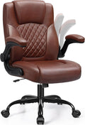 Leather Office Chair, PU Home Computer Desk Chairs with Ergonomic Back Support, 360°Swivel Free，Small Gaming Chair with Wheels and Adjustable Armrests, for Short People Use