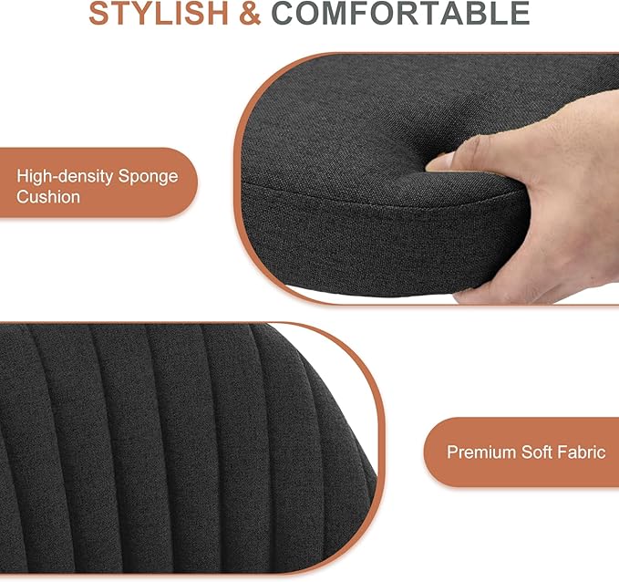 DUMOS Armless Wide Seat Rolling Desk Chair – Graphite