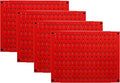 Wall Control Pegboard Wall Organizer Tiles Modular Red Metal Pegboard Tiling Set - Four 12-Inch Tall x 16-Inch Wide Peg Board Panel Wall Storage Tiles - Easy to Install (Red)