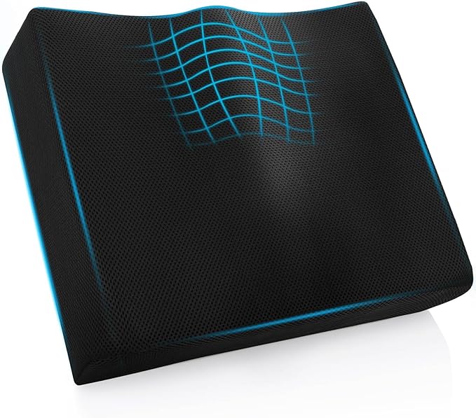Extra Large Seat Cushion: Office Chair Cushion, Memory Foam Seat Cushion for Tailbone, Sciatica, Lower Back Pain Relief Butt Pillow for Car, Office Chair, Wheelchair