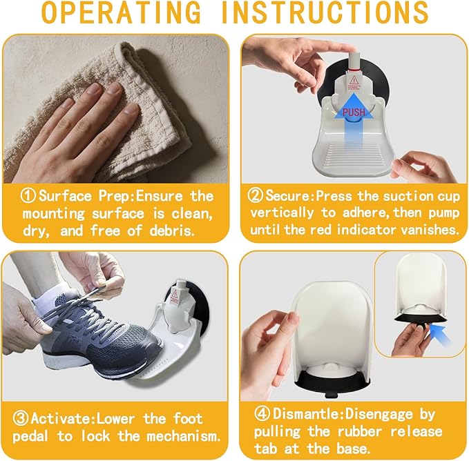 Shower Foot Pedals with Foldable Shaving Leg Hair with Strong Suction Cups for RV bathrooms