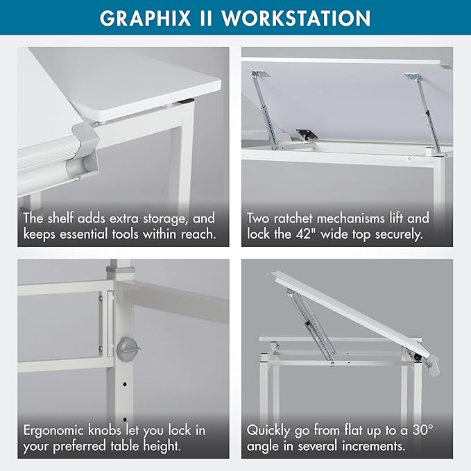 Studio Designs Graphix II Workstation - White/Gray 10211