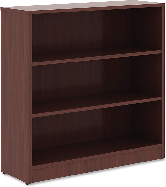 Lorell Mahogany Laminate Bookcase, 36" x 36" x 12"