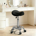 Saddle Stool with Ring Pedal, Adjustable Hydraulic Rolling Chair with Wheels for Medical, Massage, Salon, Spa, Kitchen, and Drafting Use