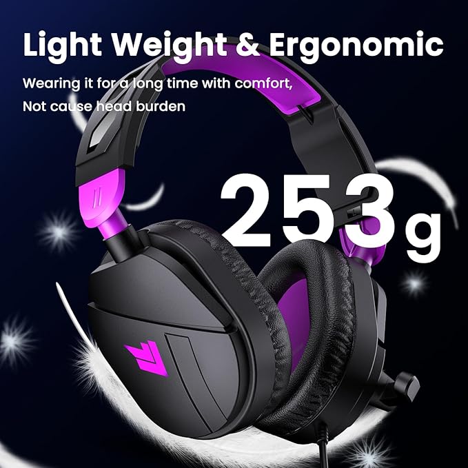 Gaming Headset for PC,Headset with Surround Sound, Gaming Headphones with Noise Cancelling