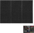 3 PCS Metal Pegboard Panels, 36"X24" Peg Board Wall Organizer with Flexible Layout for Garage Storage, Workshop, Kitchen and Craft Room Tool Organization