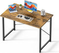 OLIXIS 44 Inch Computer Office Desk for Small Spaces, Writing Gaming Work Desk Modern Study Table with Metal Frame Home Bedroom, Rustic Brown