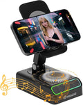 Cell Phone Stand with Wireless Bluetooth Speaker, Wireless Induction Audio, Emergency Rechargeable Portable Speaker Cellphone Stand with Colorful Ambient Light, Ideal Gifts for Men and Women