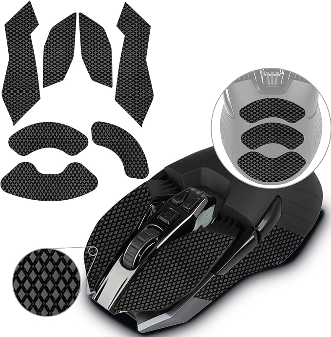 TALONGAMES Grip Tape for Logitech G900 / G903 Gaming Mouse, Black, Anti-Slip, Palm Sweat Absorption, Easy to Apply