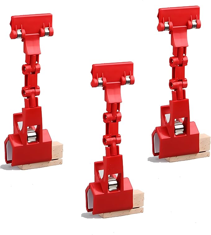 3Pcs Sign Clips Clip Holder Sign Holder Clip Paper Holder for Computer Monitor Clip Sign Holders for Table Top Clip On Sign for Paper Holder Computer Monitor Handy Artist Supplies Holde (Red)