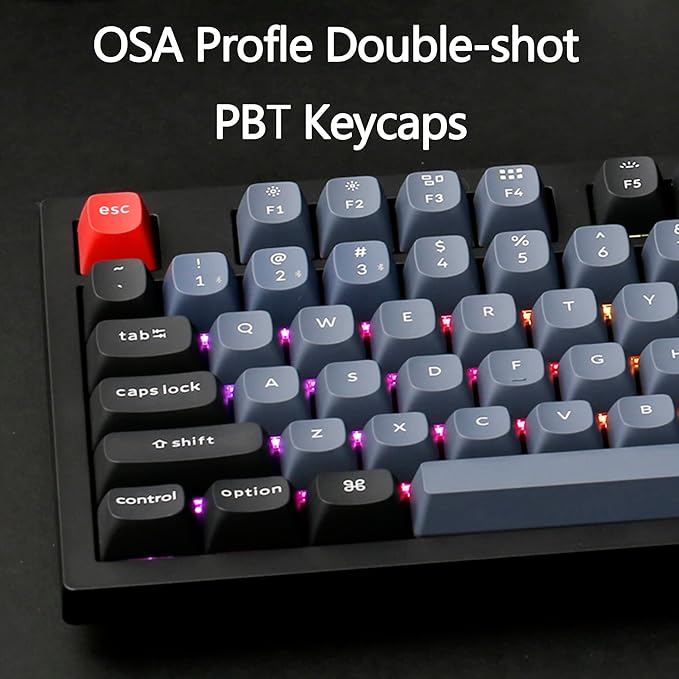 Keychron K10 Pro QMK/VIA Custom Wireless Mechanical Keyboard, Hot-Swappable Full Size 108 Keys Programmable RGB LED Backlit Red Switch, Bluetooth/USB-C Wired Gaming Keyboard for Mac Windows Linux