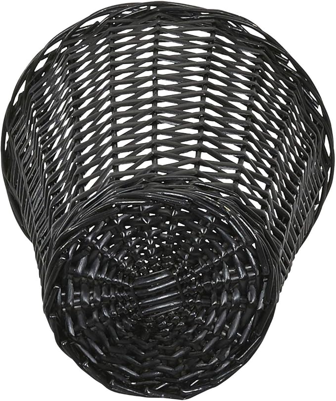 Household Essentials Black Small Willow Wicker Waste Basket