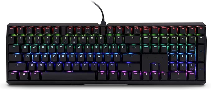 Cherry MX 3.0S, Wired Mechanical Gaming Keyboard, Robust Aluminum Housing, RGB-Lighting, Full Key Rollover, Anti Ghosting, MX2A Silent RED Switches, Black