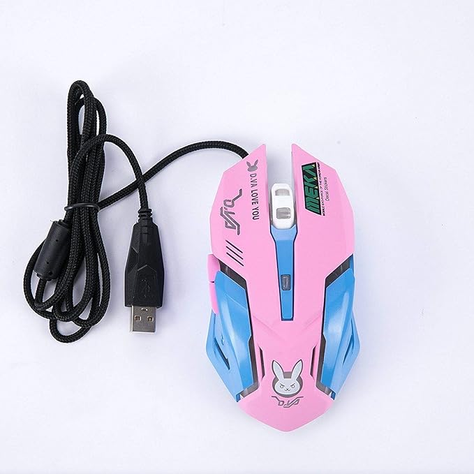 OW Mouse Breathing LED Backlit Gaming Mouse Genji Reaper Wired USB Computer Mouse for PC& Mac E-Sports Gamers