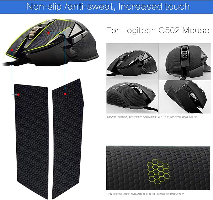 AQIDAP Mouse Skatez/Feet for Logitech Gaming Mouse (2 in 1 Feet + Anti-Slip Tape)