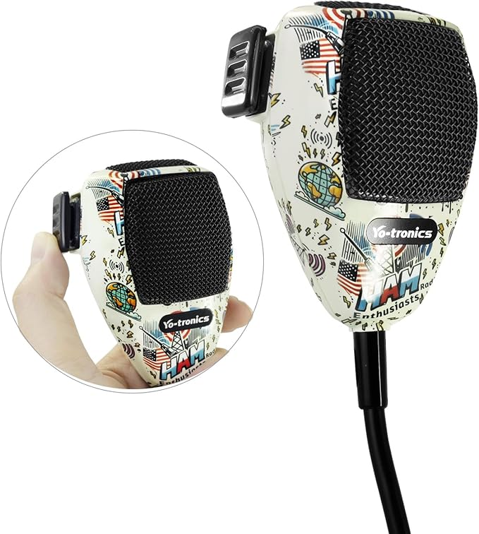 CB Microphone-4 Pin Noise Canceling CB Microphone, Amateur Radio and SSB Communications, USA HAM Edition (YTM-CB66 HAM)