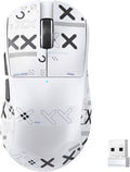 ZIYOU LANG×Magic-Refiner X2 Lightweight Wireless Gaming Mouse,Tri-Mode(2.4G/Wired/BT),25KDPI,PAW3311 Optical Sensor,1000Hz Polling Rate,500mAh,69g Ergonomic Mice for Medium-Large Hands-White&Sticker