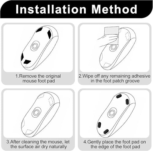 160 Dot Mouse Skates, Universal Glass Mouse Skates for Gaming Mice, Custom Glide and Control Dots for Esport Players, Smooth Movement on Cloth and Glass Mouse Pads (Black & White)