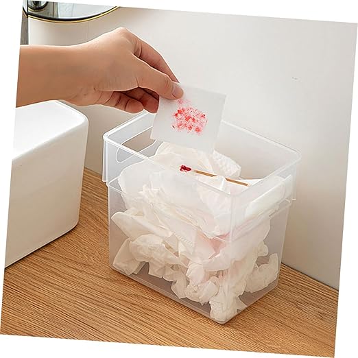 2pcs Desktop Trash Can Storage Basket for Office Bathroom Car Hotel Slim Garbage Container Bin