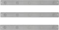 Three by Three Seattle 28 x 2.5 Inch Metal Strip Frameless Magnetic Bulletin Board (3 Pack) with 15 Large Magnets for Memos, Photos, Lists, and More in Office, Home, or School Décor (Stainless)