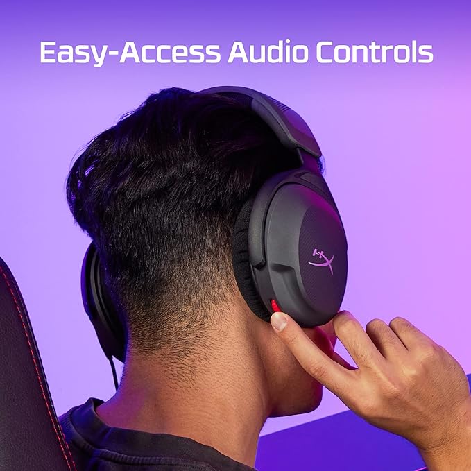 HyperX Cloud Stinger 2 Core – PC Gaming Headset, Lightweight Over-Ear Headset with mic, Swivel-to-Mute mic Function, DTS Headphone:X Spatial Audio, 40mm Drivers,Black