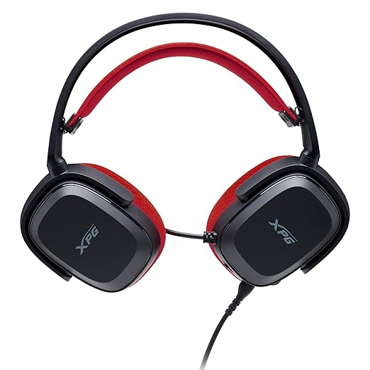 XPG PRECOG Studio Gaming Headset with a 4.4mm Connector USB-C DAC w/ESS Audio chipset Large 50mm Drivers 100Hz-8000Hz mic Frequency(PRECOG Studio-BK/RDCWW)