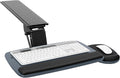 Mount-It! Under Desk Keyboard Tray, Adjustable Slide-Out Keyboard & Mouse Platform, 20.5" W × 11" D, Ergonomic Wrist Rest, Tilt & Swivel, Heavy-Duty Bolt-On Keyboard Drawer for Home Office, Blue