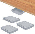 PATIKIL Under Desk Drawer, 4 Pcs Under Table Storage Self-Adhesive Attachment Drawers Organizer for Pens Standing Desk Office Studio Home, Gray, Large