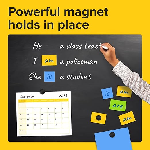 Peel-&-Stick Flexible Adhesive Magnets - 120 Magnetic Dots for Office Supplies, Whiteboard, Crafts, Fridge, & School Projects