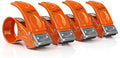 BOMEI PACK Metal Packing Tape Dispenser, 2inch Heavy Duty Handheld Heavy Tape Dispenser, 4Pcs, Orange