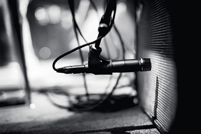 Shure SM57 Dynamic Microphone – Wired Cardioid XLR Instrument Handheld Mic for Guitar Amplifiers, Snare Drum, Percussion, Live Sound & Studio Recording, Black