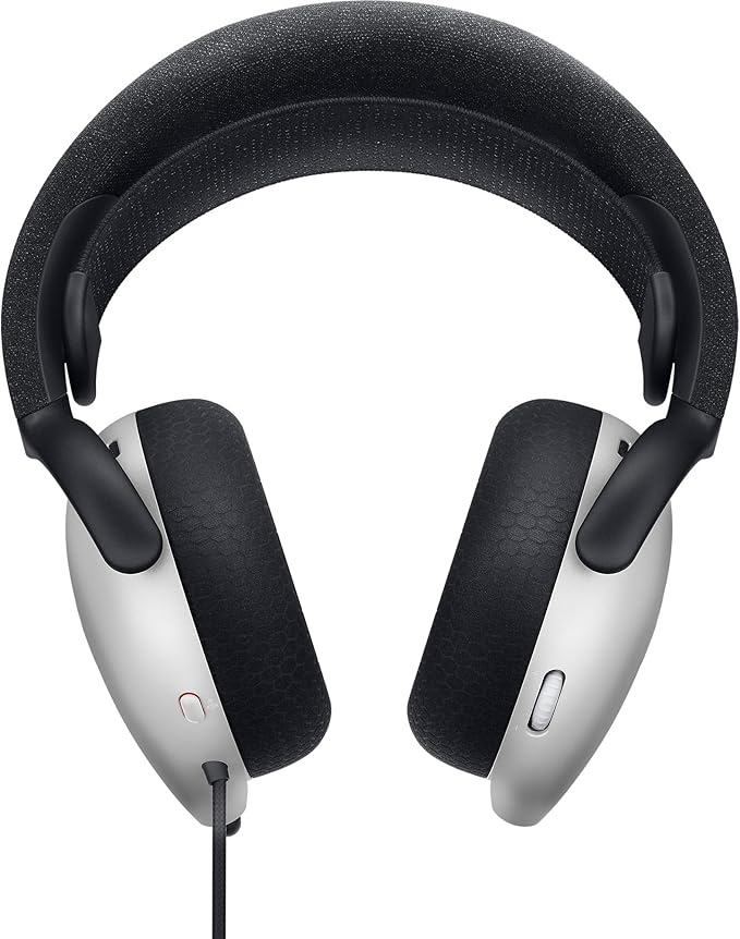 Alienware AW520H Wired Gaming Headset - Dolby Atmos, Unidirectional, AlienFX 16.8 Million RGB Colors, Microphone Mute, Volume On-headset Controls, 40mm Hi-Res Certified - Lunar Light